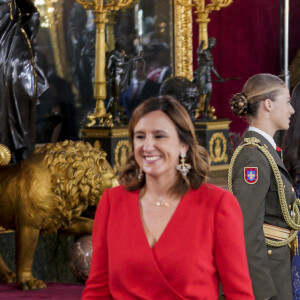 Le roi Felipe VI et la reine Letizia d'Espagne, donnent une réception au palais royal à l'occasion de la fête nationale à Madrid, le 12 octobre 2023. 