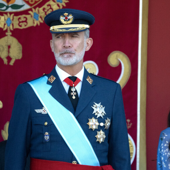 Felipe VI, Reine Letizia et Princesse Leonor assistent à la Parade Militaire de la Fête Nationale, Madrid, Espagne, 12 octobre 2023.