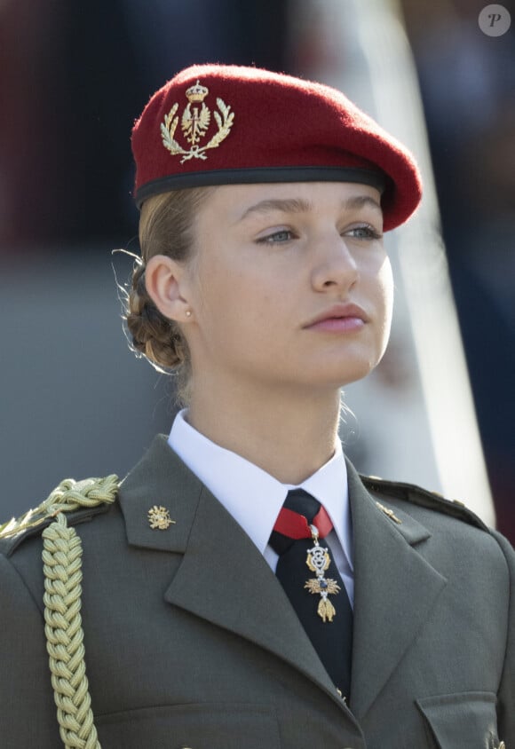 Leonor d'Espagne - Felipe VI, Reine Letizia et Princesse Leonor assistent à la Parade Militaire de la Fête Nationale, Madrid, Espagne, 12 octobre 2023.