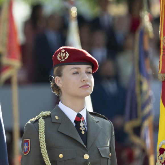 Felipe VI, Reine Letizia et Princesse Leonor assistent à la Parade Militaire de la Fête Nationale, Madrid, Espagne, 12 octobre 2023.