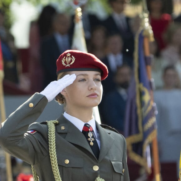 Felipe VI, Reine Letizia et Princesse Leonor assistent à la Parade Militaire de la Fête Nationale, Madrid, Espagne, 12 octobre 2023.