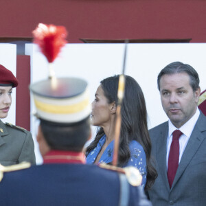 Felipe VI, Reine Letizia et Princesse Leonor assistent à la Parade Militaire de la Fête Nationale, Madrid, Espagne, 12 octobre 2023.