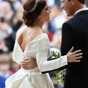 La princesse Eugenie d'York, Jack Brooksbank - Cérémonie de mariage de la princesse Eugenie d'York et Jack Brooksbank en la chapelle Saint-George au château de Windsor le 12 octobre 2018. 