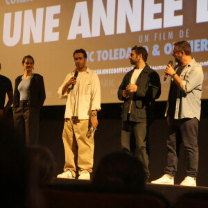 Exclusif - Noémie Merlant, les réalisateurs Olivier Nakache et Eric Toledano, Pio Marmaï et Jonathan Cohen - Avant-Première du film "Une année difficile" à l'UGC Ciné Cité de Bordeaux, le 11 septembre 2023. © Jean-Marc Lhomer / Bestimage 