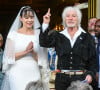Côté coeur, le chanteur de 94 ans est extrêmement comblé.
Mariage d'Hugues Aufray et de Murielle Mégevand à l'église Saint-Vigor de Marly-Le Roy, France, le 2 septembre 2023.