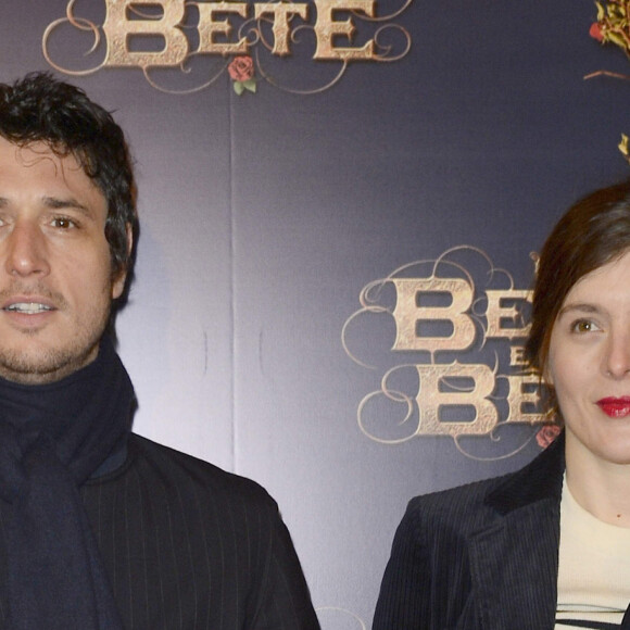 Valérie Donzelli et son compagnon Jeremie Elkaim - Première du film "La Belle et La Bête" à Paris le 9 février 2014. 