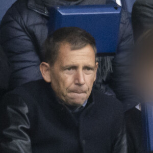 Daniel Riolo en tribunes lors du match de football Ligue 1 Uber Eats opposant le Paris Saint-Germain (PSG) au Racing Club de Strasbourg Alsace (RCSA) au Parc des Princes à Paris, France, le 21 octobre 2023. Le PSG a gagné 3-0. © Cyril Moreau/Bestimage