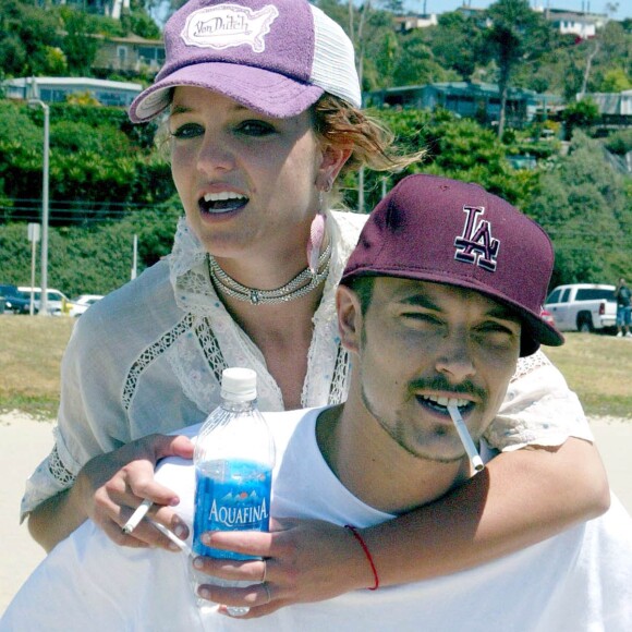 Britney Spears et Kevin Federline passent la journée sur une plage de Santa Monica.
