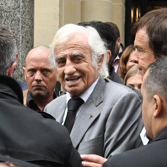 Jean-Paul Belmondo - Obsèques de Charles Gérard en la cathédrale arménienne Saint-Jean-Baptiste de Paris. Le 26 septembre 2019