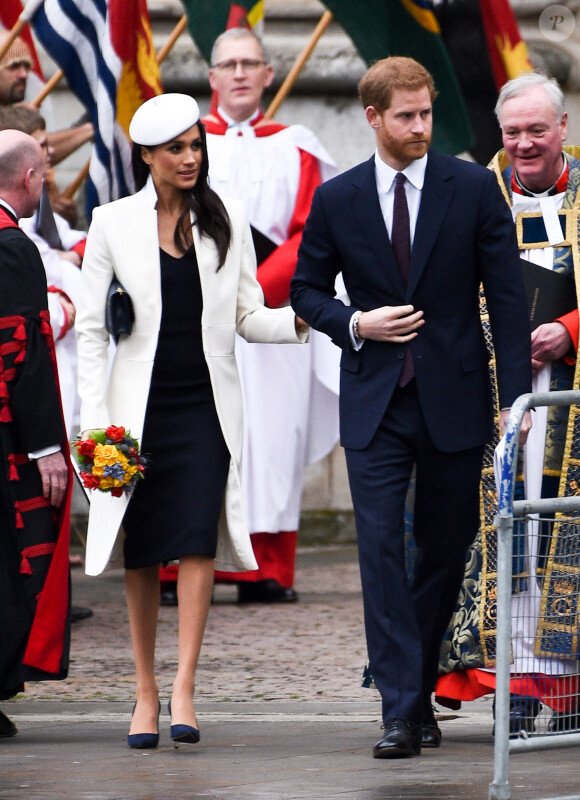 Le prince Harry et sa fiancée Meghan Markle - La famille royale d'Angleterre à son arrivée à la cérémonie du Commonwealth en l'abbaye Westminster à Londres. Le 12 mars 2018 