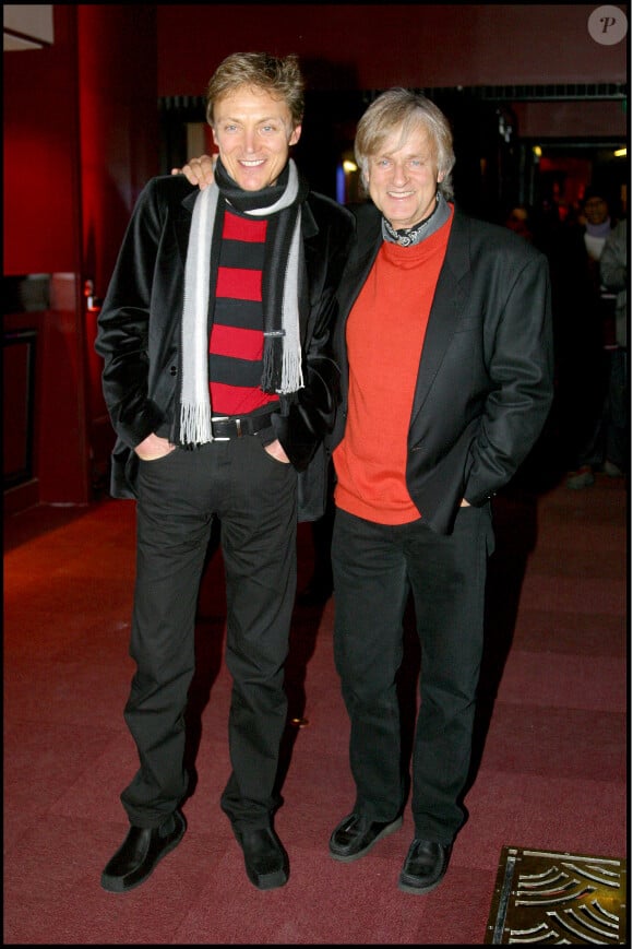 Dave & son compagnon Patrick Loiseau a l'avant premiere du film ' Podium ' au cinema Paramount Opera suivi de la soiree de l'avant premiere a l'Olympia  