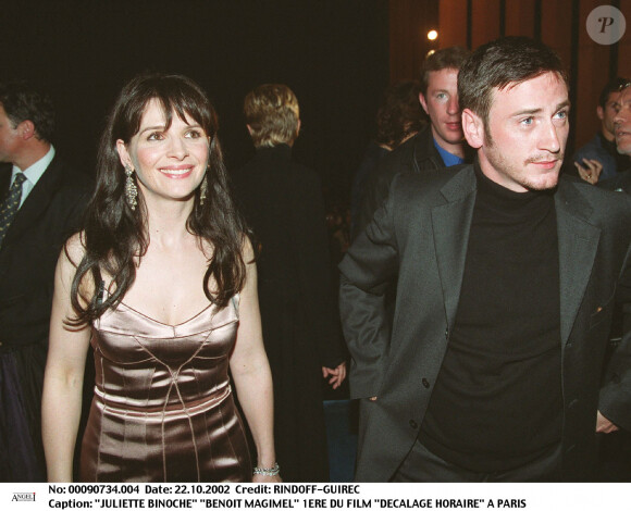 Juliette Binoche et Benoît Magimel - Première du film "Décalage horaire" à Paris.