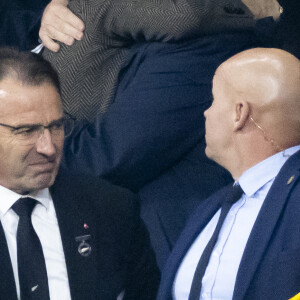 Le prince Albert II de Monaco et La princesse Charlene de Monaco - La princesse Charlene de Monaco laisse éclater sa joie lors de la victoire de l'Afrique du Sud à la finale de la coupe du monde de rugby au stade de France le 28 octobre 2023. © Cyril Moreau / Bestimage 