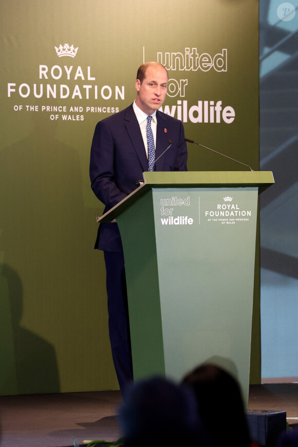 Le prince William, prince de Galles, participe au Sommet mondial United for Wildlife au Flower Dome dans les jardins de la baie à Singapour, le deuxième jour de sa visite sur l'île. 