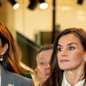 L'union fait la force !
Le roi et la reine Letizia d'Espagne avec le prince et la princesse Mary de Danemark lors d'une table ronde sur la vie urbaine durable au Centre danois d'architecture de Copenhague, Danemark, le 8 novembre 2023, le dernier jour de la visite d'État de 3 jours du couple royal espagnole au Danemark. 