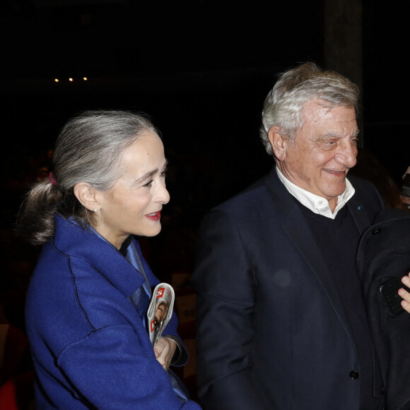 Delphine Ernotte Cunci, Sydney Toledano, François Hollande - Avant-première du documentaire "L'Ukraine au Coeur" au cinéma le Balzac à Paris le 8 novembre 2023. © Marc Ausset-Lacroix/Bestimage