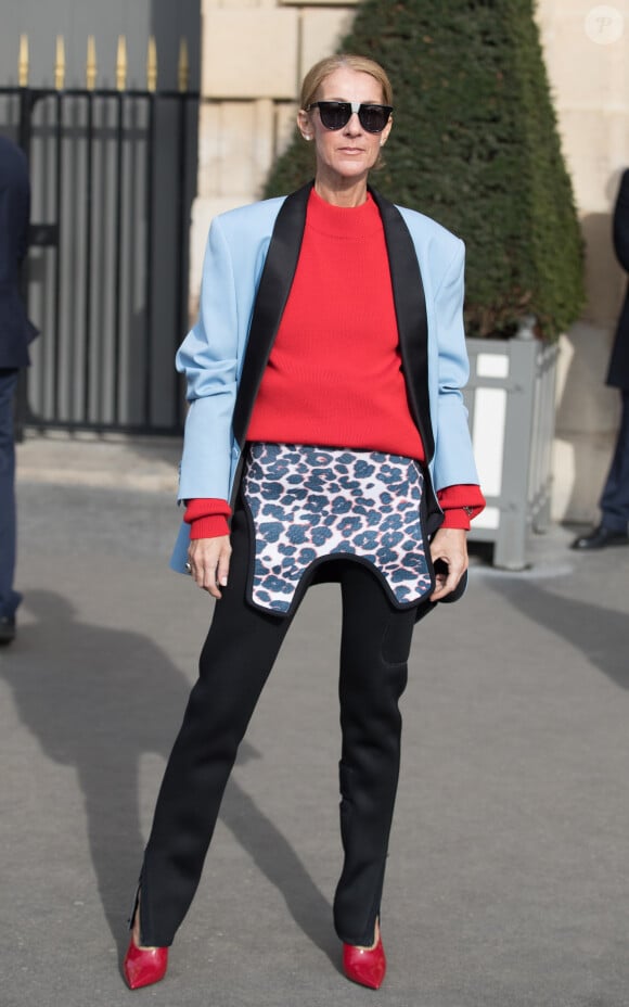 Céline Dion sort de l'hôtel de Crillon à Paris le 31 janvier 2019. 