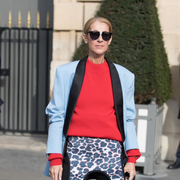 Céline Dion sort de l'hôtel de Crillon à Paris le 31 janvier 2019. 