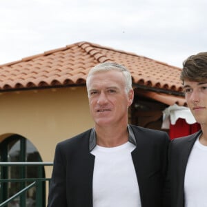 Didier Deschamps et son fils Dylan - Tournoi de tennis Rolex Masters de Monte-Carlo à Roquebrune-Cap-Martin, le 19 avril 2015.