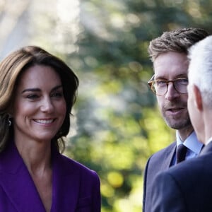 Kate Catherine Middleton, princesse de Galles, à son arrivée au Design Museum pour co-organiser l'événement avec le Centre de la Fondation Royale pour la petite enfance à Londres. Le 15 novembre 2023 