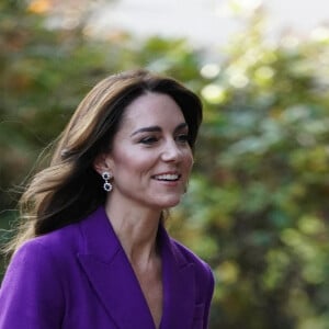 Kate Catherine Middleton, princesse de Galles, à son arrivée au Design Museum pour co-organiser l'événement avec le Centre de la Fondation Royale pour la petite enfance à Londres. Le 15 novembre 2023 