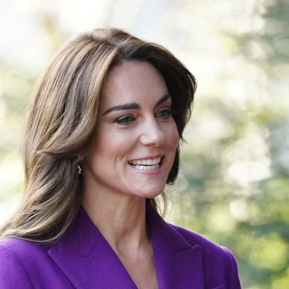 Kate Catherine Middleton, princesse de Galles, à son arrivée au Design Museum pour co-organiser l'événement avec le Centre de la Fondation Royale pour la petite enfance à Londres. Le 15 novembre 2023 