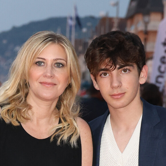 Amanda Sthers et Léon Hesby - 37e festival du film de Cabourg, à Cabourg, France, le 16 juin 2023. © Coadic Guirec/Bestimage