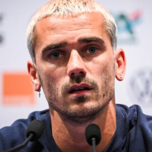 Antoine Griezmann - Conférence de presse de l'équipe de France dans le cadre de la campagne de qualifications pour l'Euro 2024, le 6 septembre 2023, à la veille du match contre la République d'Irlande.