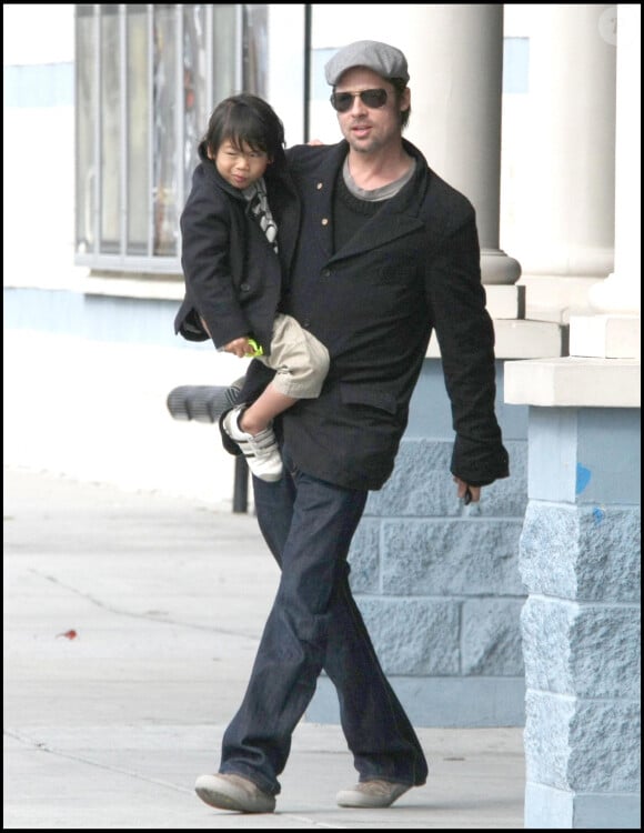 Exclusif - Brad Pitt et son fils Pax en 2007