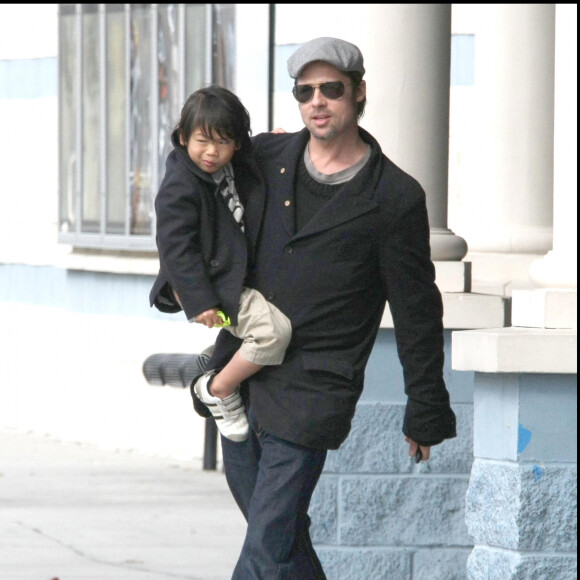Exclusif - Brad Pitt et son fils Pax en 2007