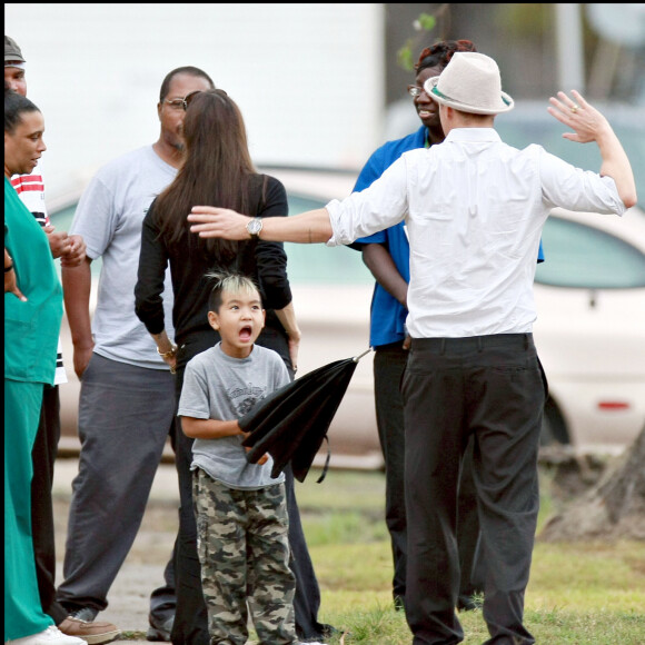 Brad Pitt et Angelina Jolie en famille à la Nouvelle-Orléans (archive)