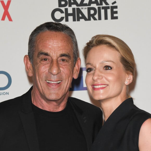 Thierry Ardisson et sa femme Audrey Crespo-Mara à l'avant-première de série télévisé TF1 "Le Bazar de la Charité" au Grand Rex à Paris, France, le 30 septembre 2019. © Coadic Guirec/Bestimage 