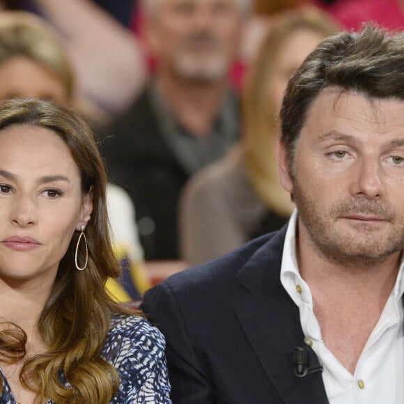 C'est ce qu'avait déclaré l'actrice au sujet de leur séparation.
Vanessa Demouy et Philippe Lellouche - Enregistrement de l'émission "Vivement Dimanche" diffusée le 11 mai 2014 - invité principal Patrick Fiori - Paris le 7 mai 2014