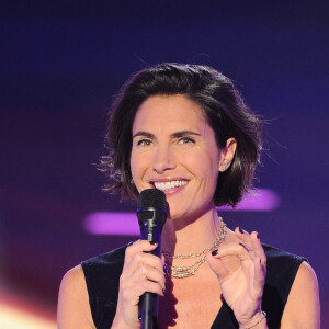 Exclusif - Alessandra Sublet - Enregistrement de l'émission "Duos Mystères" à la Seine Musicale à Paris, le 1er février 2021.