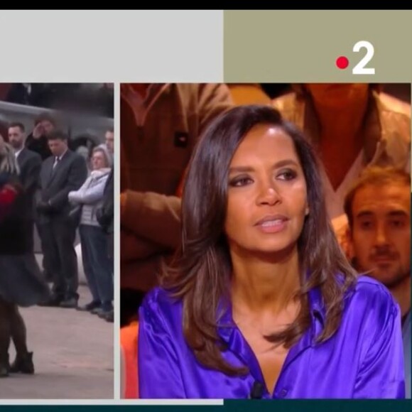 Karine Le Marchand sur le plateau de "Quelle époque !", sur France 2, le 25 novembre 2023.