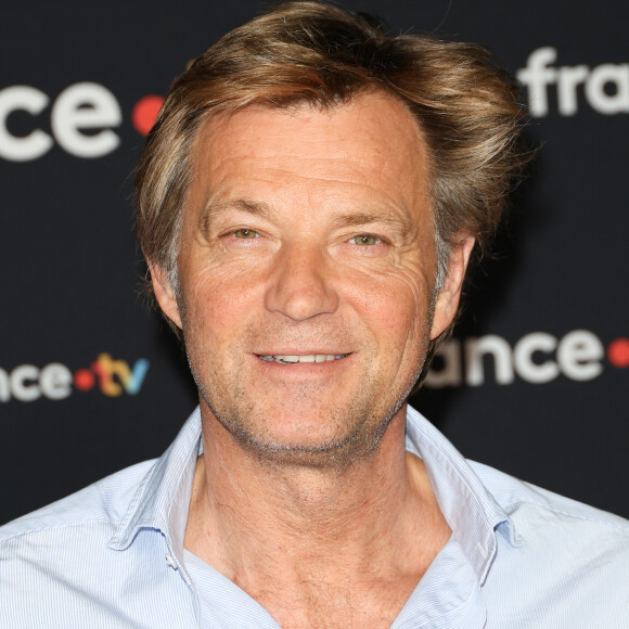 Laurent Delahousse au photocall pour la conférence de presse de rentrée de France TV à la Grande Halle de la Villette à Paris, France, le 11 juillet 2023. © Coadic Guirec/Bestimage 