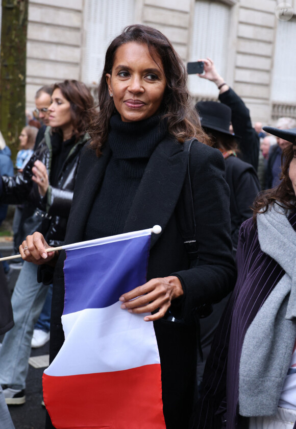 Karine le Marchand - Marche pour la République et contre l'antisémitisme à Paris le 12 novembre 2023. © Denis Guignebourg / Bestimage 