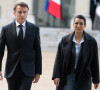 Sabrina Agresti-Roubache fait partie des personnalités marquantes du 2e quinquennat d'Emmanuel Macron
Emmanuel Macron et Sabrina Agresti-Roubache - Le président français lors de la Cérémonie de la grande relève de la Garde au Palais de l'Elysée à Paris. Le 7 novembre 2023 © Jacques Witt / Pool / Bestimage