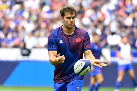 Damian Penaud - Le XV de France affrontait l’Australie (41-17) au Stade de France, pour sa dernière rencontre de préparation avant le match d’ouverture du Mondial contre la Nouvelle-Zélande le 27 aout 2023.