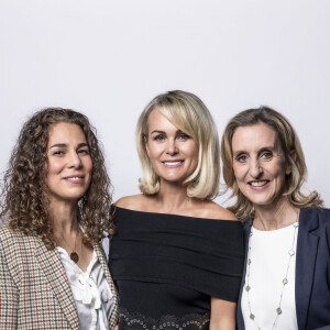 Exclusif - Sandrine Etena, Laeticia Hallyday, Barbara Tisseron - Enregistrement de l'émission "La chanson secrète", présentée par N.Aliagas et diffusée le 1er décembre sur TF1 © Guillaume Gaffiot-Cyril Moreau / Bestimage 