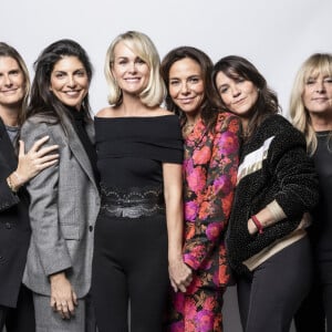 Exclusif - Françoise Thibaut, Hoda Roche, Laeticia Hallyday, Marie Poniatowski, Sandra Sisley, Hortense d'Esteve, Cécile Angeli Lahouassa - Enregistrement de l'émission "La chanson secrète", présentée par N.Aliagas et diffusée le 1er décembre sur TF1 © Guillaume Gaffiot-Cyril Moreau / Bestimage 