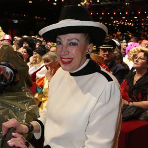 Exclusif - Geneviève de Fontenay - Patrick Sébastien fête ses 40 ans de scène à l'Olympia à Paris, le 14 novembre 2014.