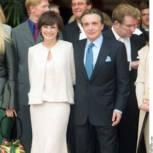 Michel Sardou avec son épouse Anne-Marie Périer.