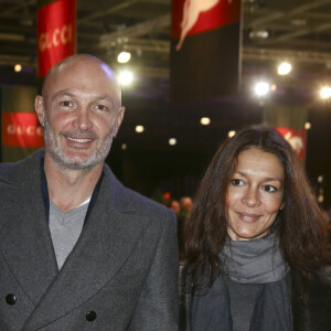 Frank Leboeuf et sa compagne Chrislaure Nollet (ex-femme de Fabrice Santoro) - Gucci Paris Masters 2013 a Villepinte le 8 decembre 2013.
