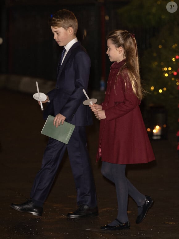 Le prince George de Galles, La princesse Charlotte de Galles - Traditionnel concert de Noël "Together At Christmas" en l'abbaye de Westminster à Londres. Le 8 décembre 2023.