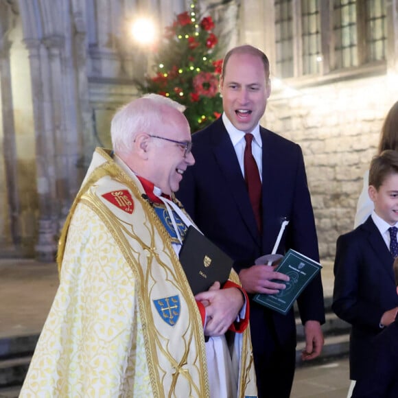 Le prince William, prince de Galles, et Catherine (Kate) Middleton, princesse de Galles, Le prince George de Galles, La princesse Charlotte de Galles, Le prince Louis de Galles - Traditionnel concert de Noël "Together At Christmas" en l'abbaye de Westminster à Londres. Le 8 décembre 2023.