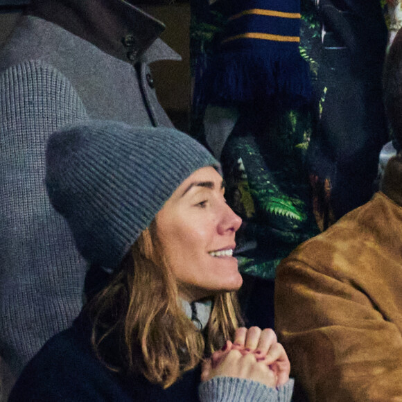 Benjamin Millepied et son fils Aleph - People des les tribunes de la coupe du Monde de Rugby France 2023 - Match de quart de finale "France-Afrique du Sud (28-29)" au Stade de France à Saint-Denis 15 octobre 2023. © Moreau-Jacovides/Bestimage 
