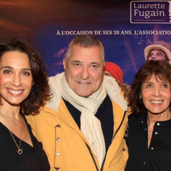 Exclusif - Stéphanie Fugain, Jean-Marie Bigard, Marie Fugain et Nathalie Corre - Soirée des 20 ans de l'association Laurette Fugain avec la projection du documentaire "Et Nous?" au Cinéma Les 7 Batignolles à Paris le 8 novembre 2022. © Philippe Baldini / Bestimage 