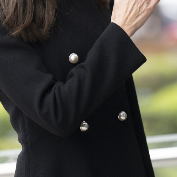 La reine Letizia d'Espagne, en tant que présidente d'honneur de FAD Youth, préside la réunion de son conseil d'administration à Madrid, le 12 décembre 2023. 