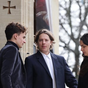 Pierre Sarkozy - Obsèques de Päl Sarkozy de Nagy Bocsa, le père de Nicolas Sarkozy, en l'église Saint-Jean Baptiste à Neuilly sur Seine le 9 mars 2023. © Dominique Jacovides / Bestimage 